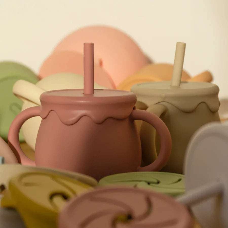 Kawaii Children's Silicone Learning Drinking Cup Baby Snack