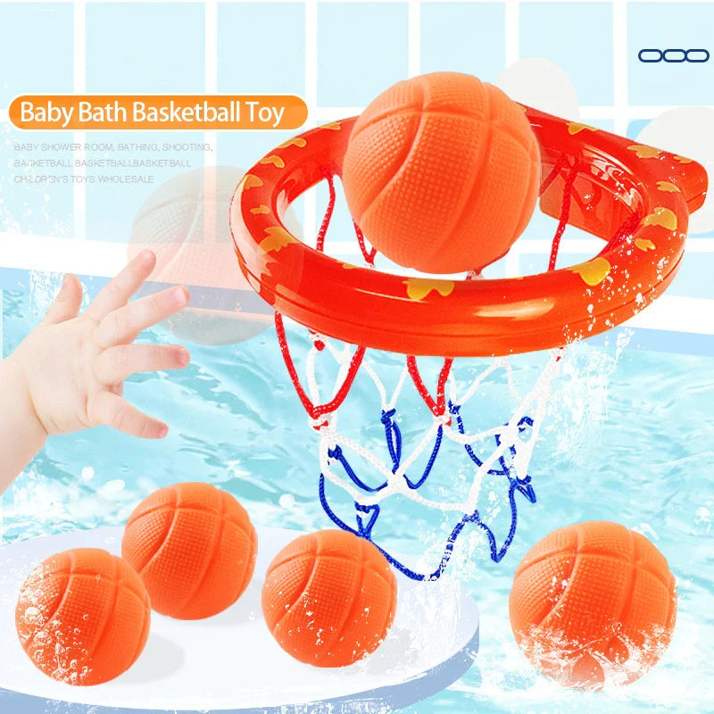 Kid Bath Basketball Hoop Bathtub Water Play Toys