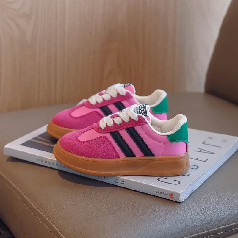 Kid Suede Color Splicing Casual Shoes Girl Boy