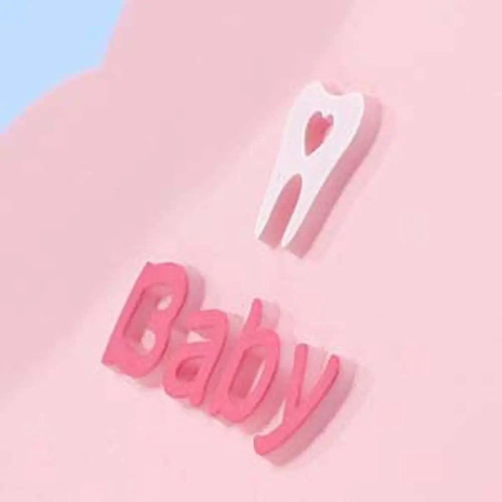 Kids Chinese Text Tooth Storage Holder Cloud Shaped