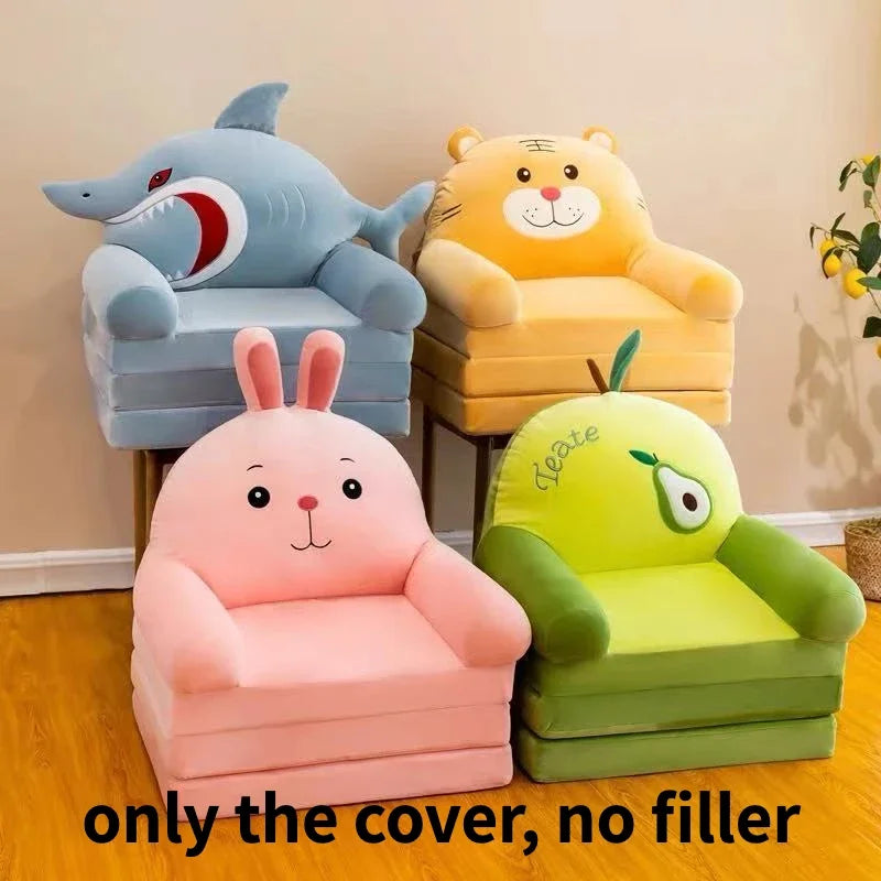Kids Couch Children Sofa Cover Cartoon Lazy Folding