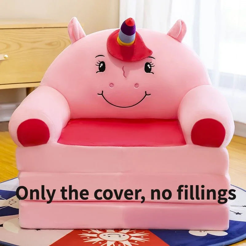 Kids Couch Children Sofa Cover Cartoon Lazy Folding