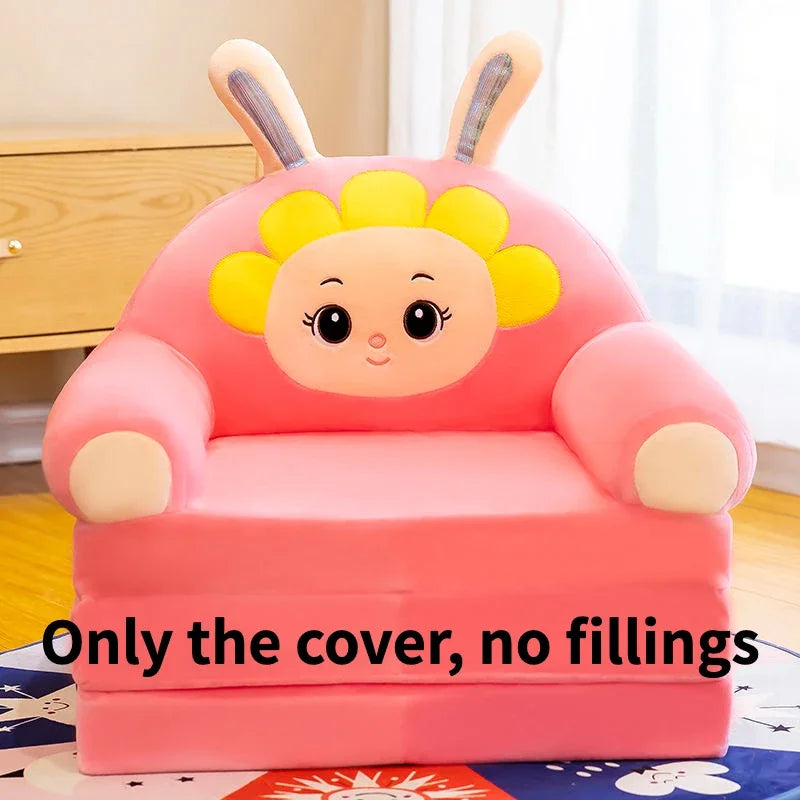 Kids Couch Children Sofa Cover Cartoon Lazy Folding