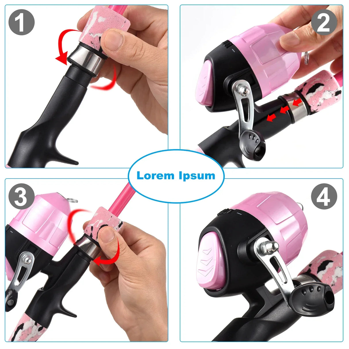 Kids Fishing Rod and Reel Combo Full Kit