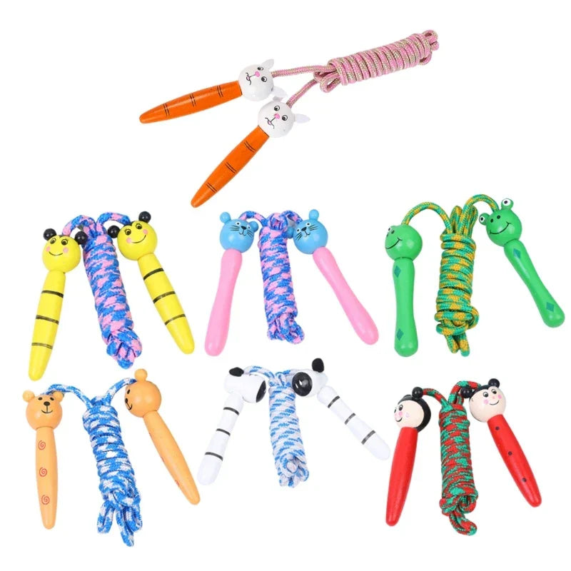 Kids Jump Rope Adjustable Cotton Braided Skipping Rope