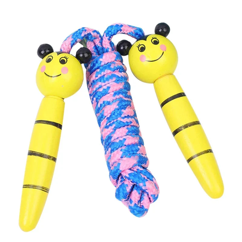 Kids Jump Rope Adjustable Cotton Braided Skipping Rope