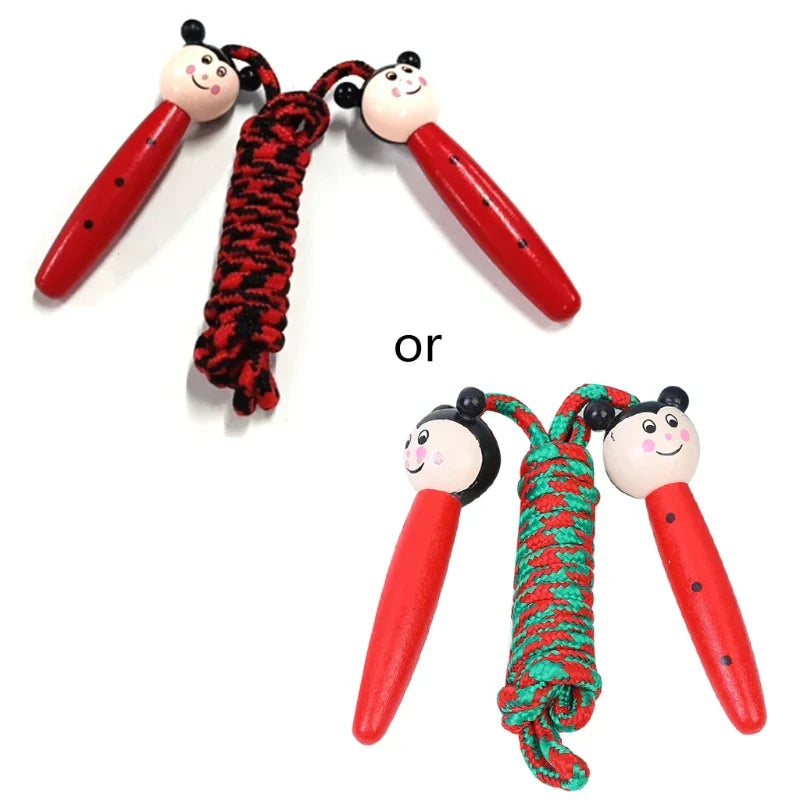 Kids Jump Rope Adjustable Cotton Braided Skipping Rope