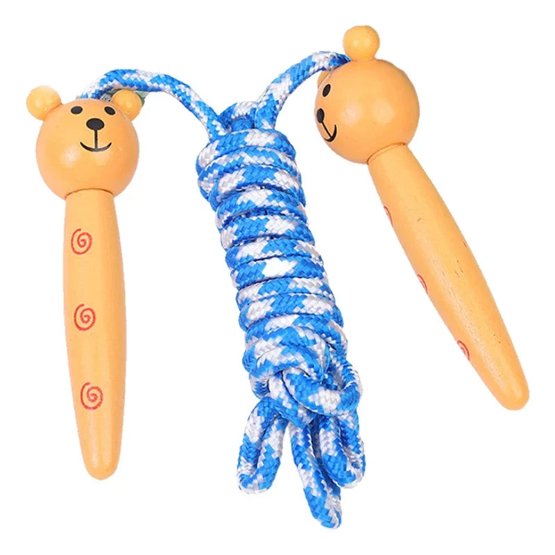 Kids Jump Rope Adjustable Cotton Braided Skipping Rope