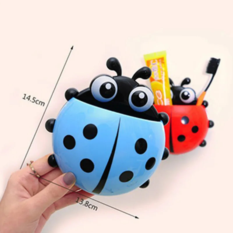 Kids Ladybird Toothbrush Holder Baby Cute Animal Toothpaste