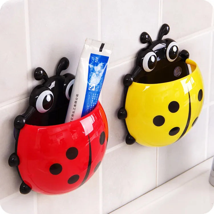 Kids Ladybird Toothbrush Holder Baby Cute Animal Toothpaste