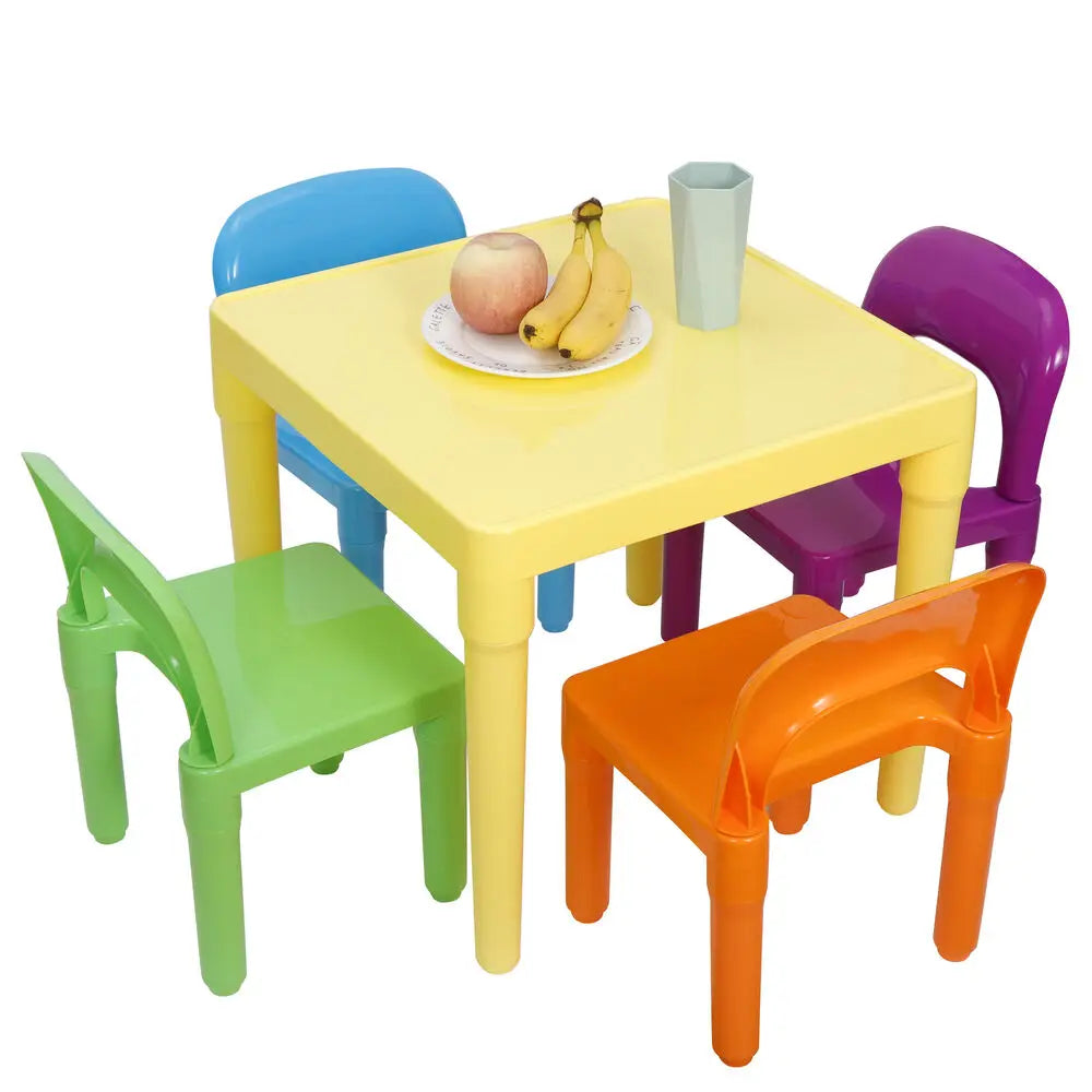 Kids Table and 4 Chairs Toddler Child Party