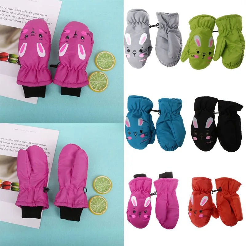 Kids Winter Warm Gloves Windproof For Children Boys