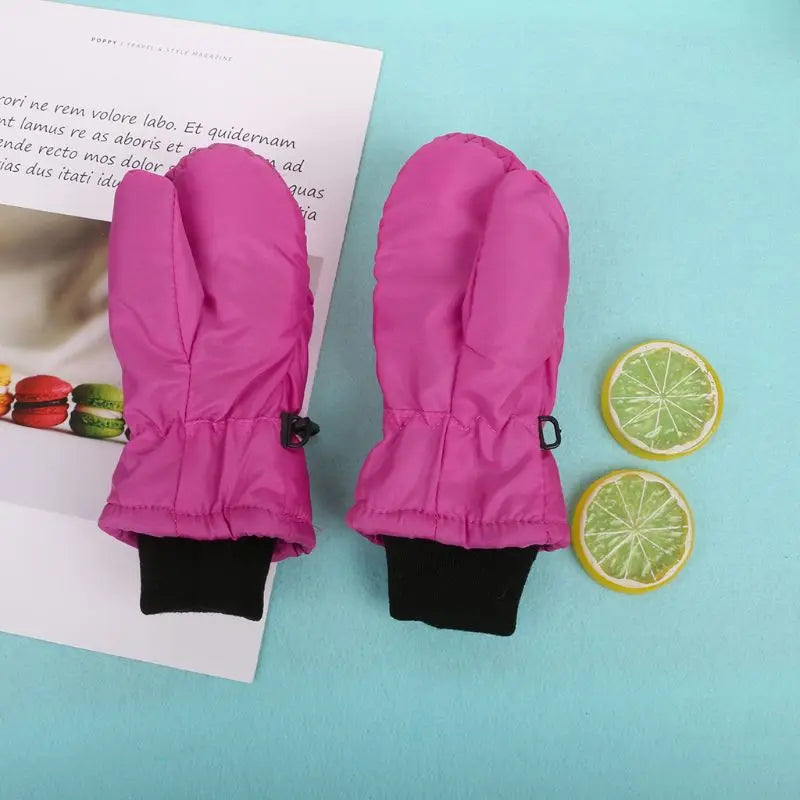 Kids Winter Warm Gloves Windproof For Children Boys