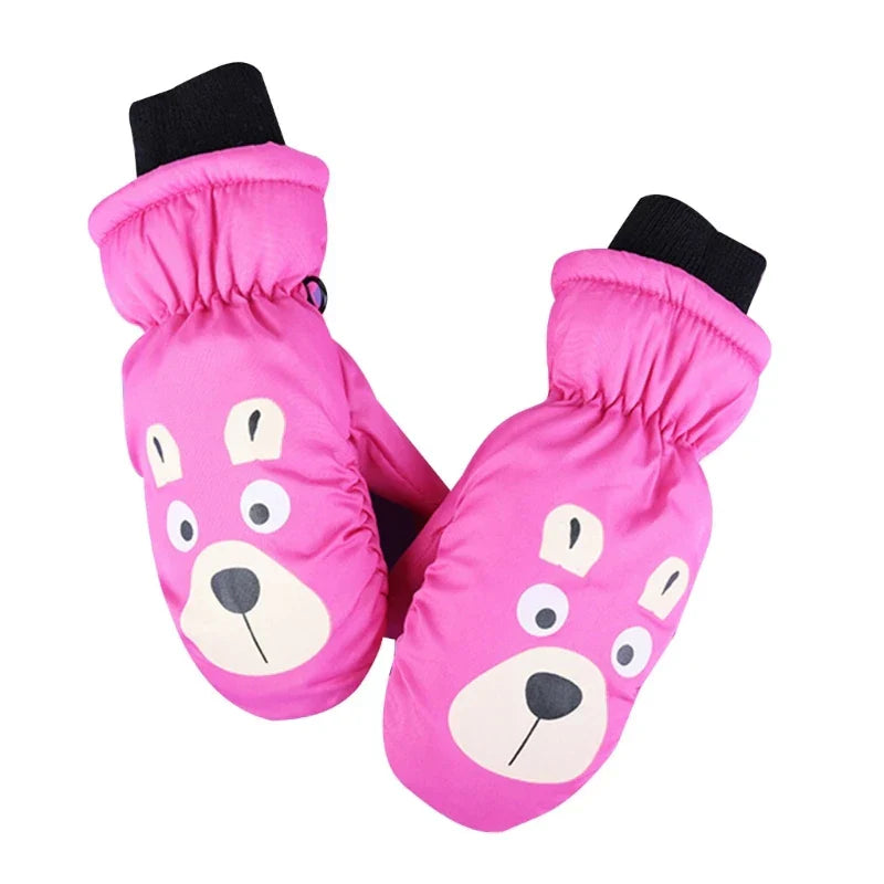 Kids Winter Warm Gloves Windproof For Children Boys