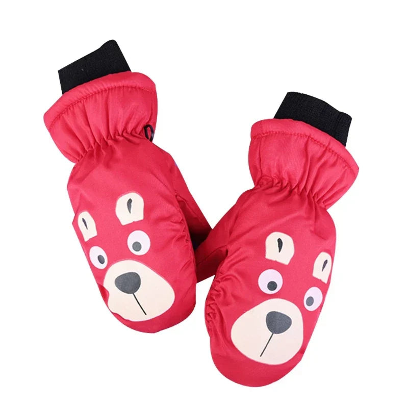 Kids Winter Warm Gloves Windproof For Children Boys