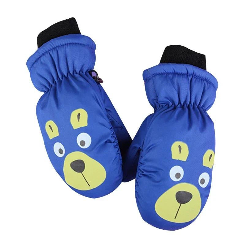 Kids Winter Warm Gloves Windproof For Children Boys