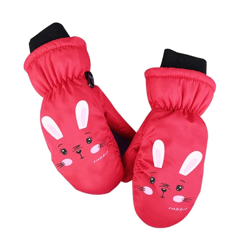 Kids Winter Warm Gloves Windproof For Children Boys