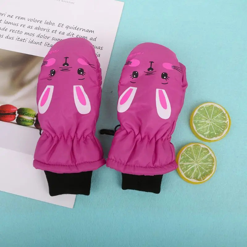 Kids Winter Warm Gloves Windproof For Children Boys