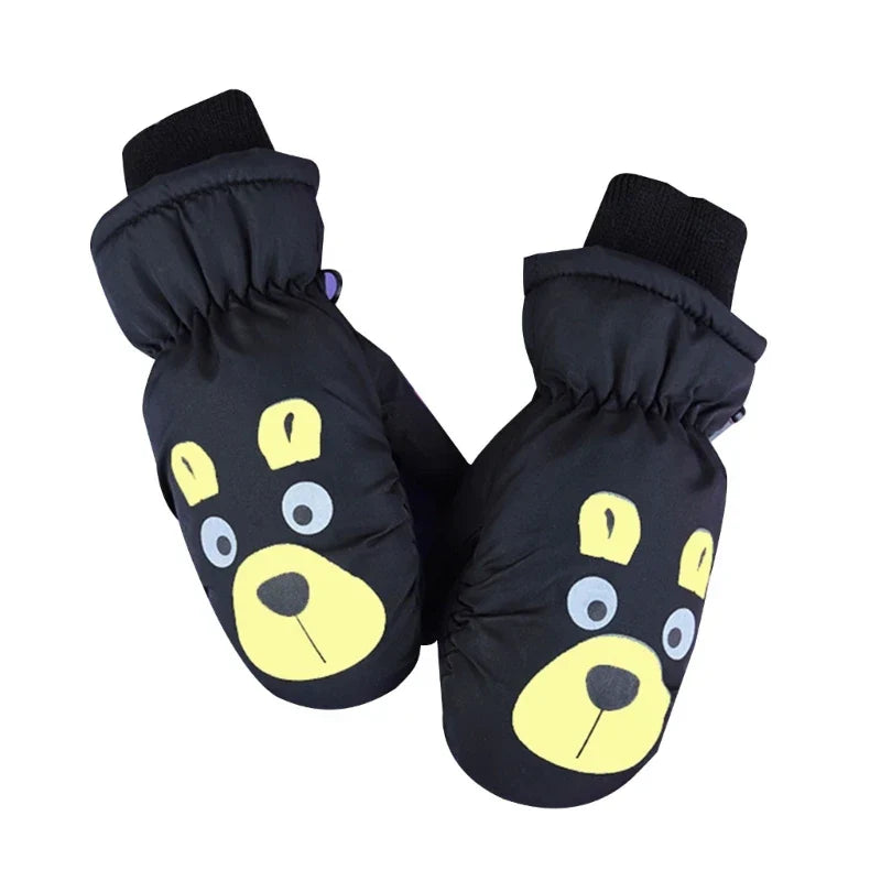 Kids Winter Warm Gloves Windproof For Children Boys