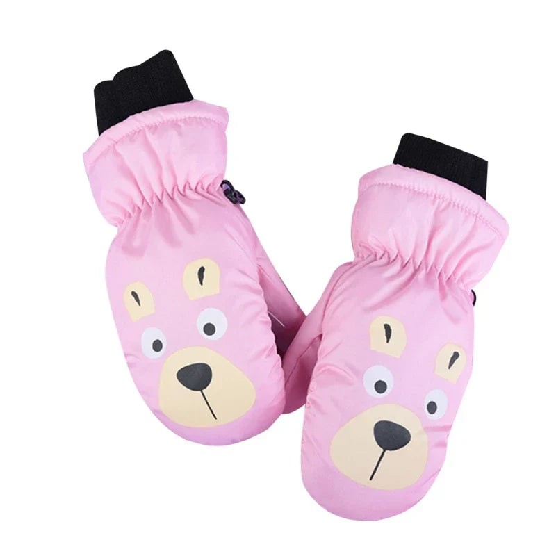 Kids Winter Warm Gloves Windproof For Children Boys