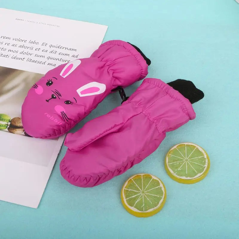 Kids Winter Warm Gloves Windproof For Children Boys