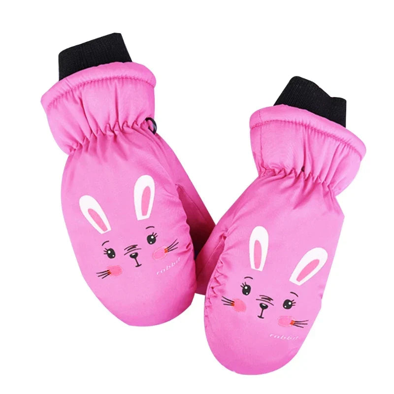 Kids Winter Warm Gloves Windproof For Children Boys