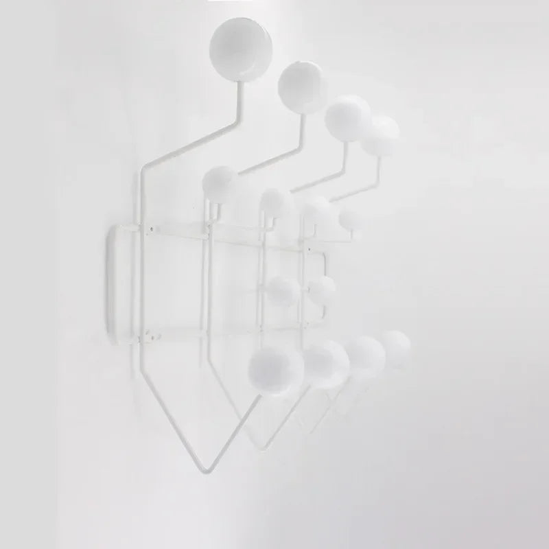 Kindergarten iron clothes rack with solid wood ball