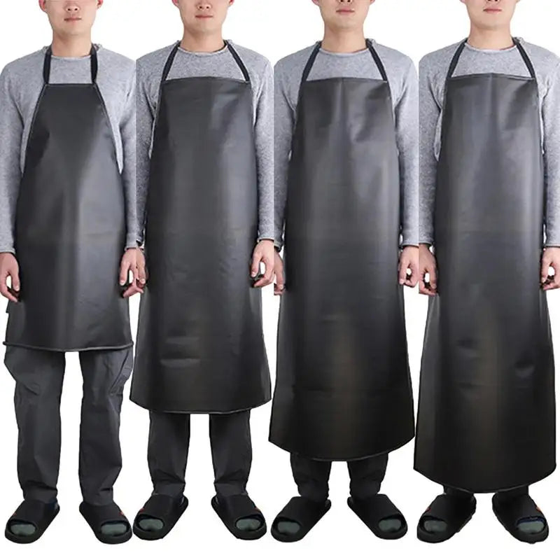 Kitchen Apron PVC Leather Waterproof Apron Anti Fouling