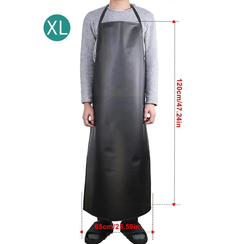 Kitchen Apron PVC Leather Waterproof Apron Anti Fouling