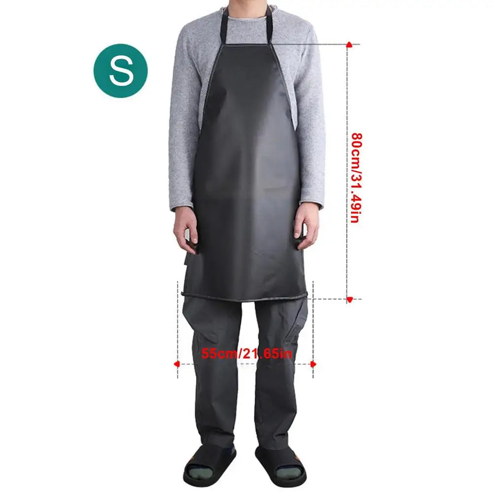 Kitchen Apron PVC Leather Waterproof Apron Anti Fouling