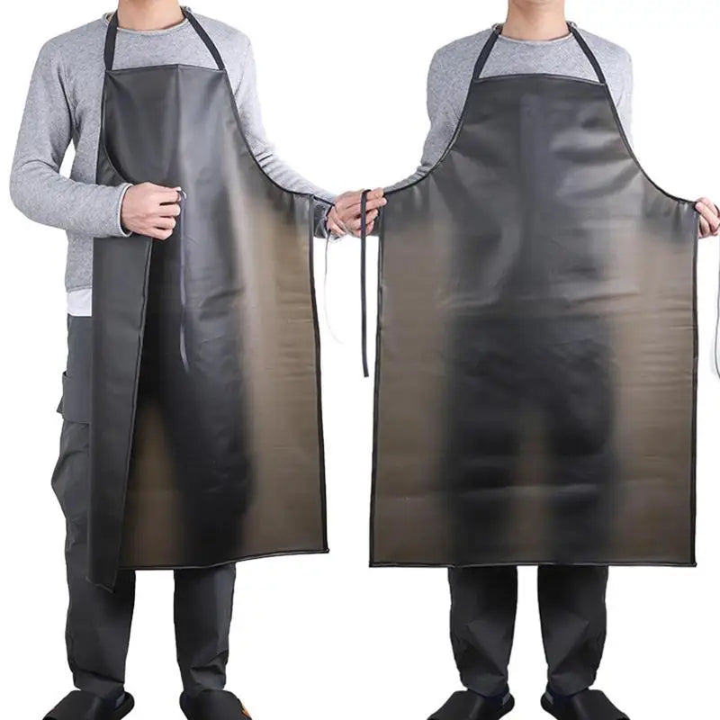 Kitchen Apron PVC Leather Waterproof Apron Anti Fouling