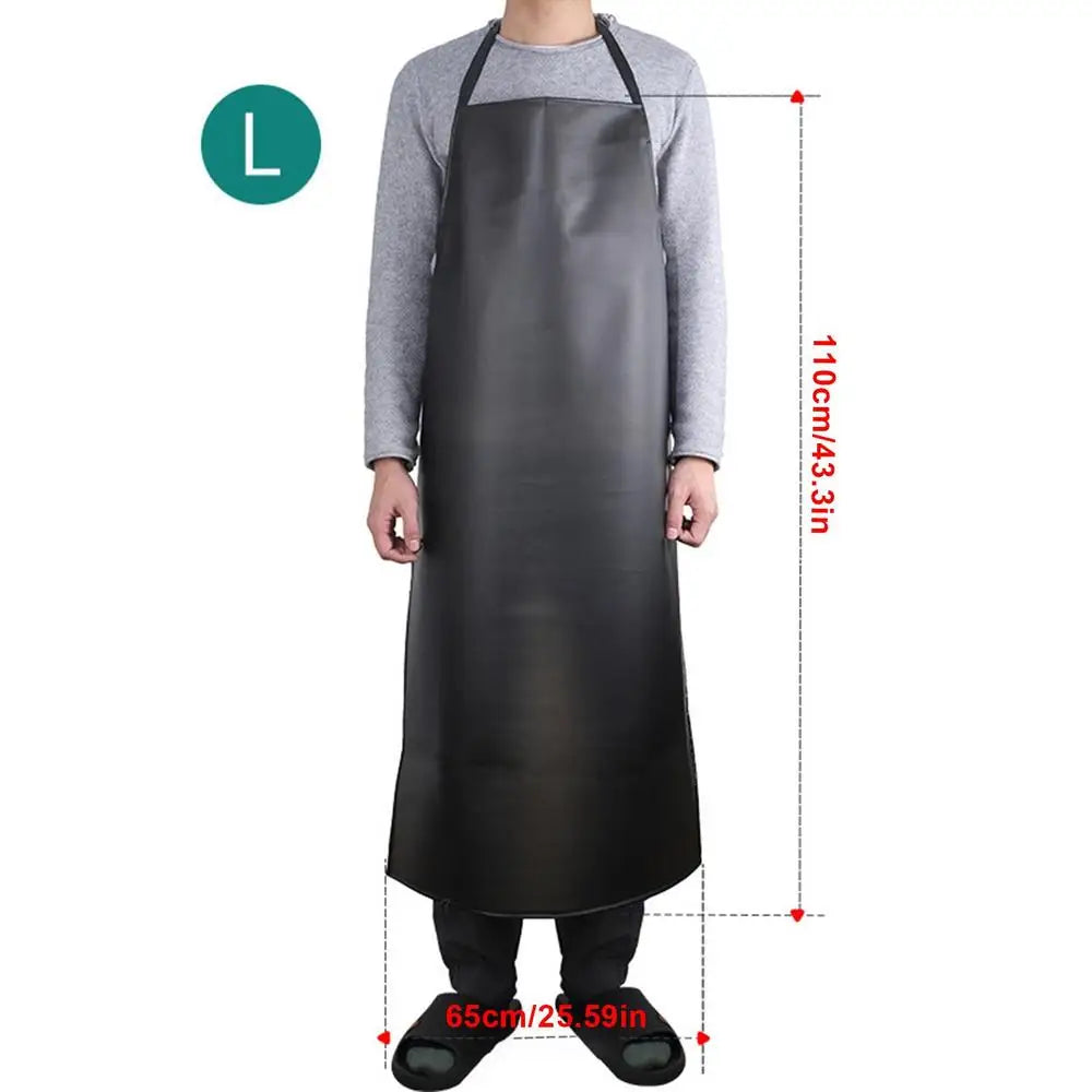 Kitchen Apron PVC Leather Waterproof Apron Anti Fouling
