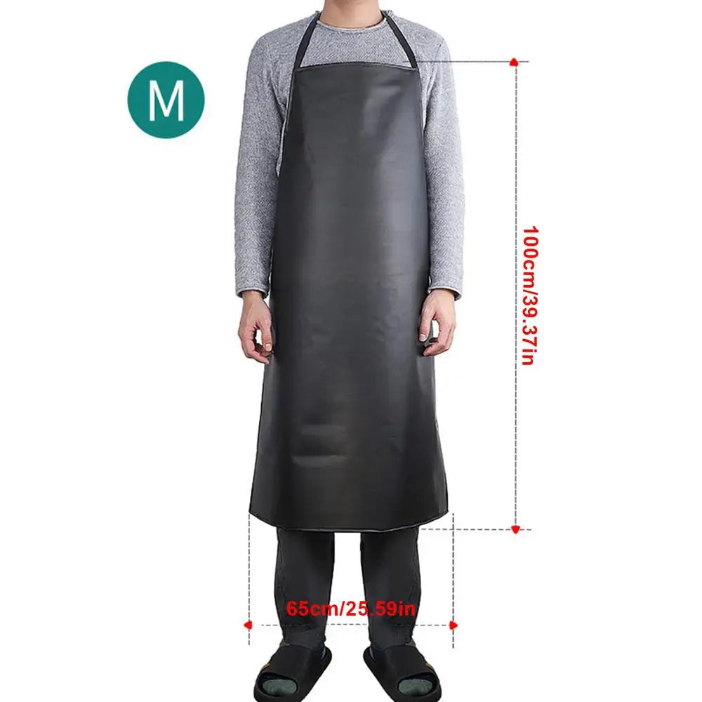Kitchen Apron PVC Leather Waterproof Apron Anti Fouling