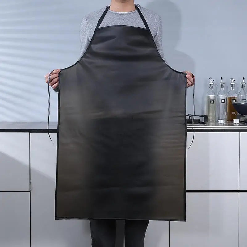 Kitchen Apron PVC Leather Waterproof Apron Anti Fouling