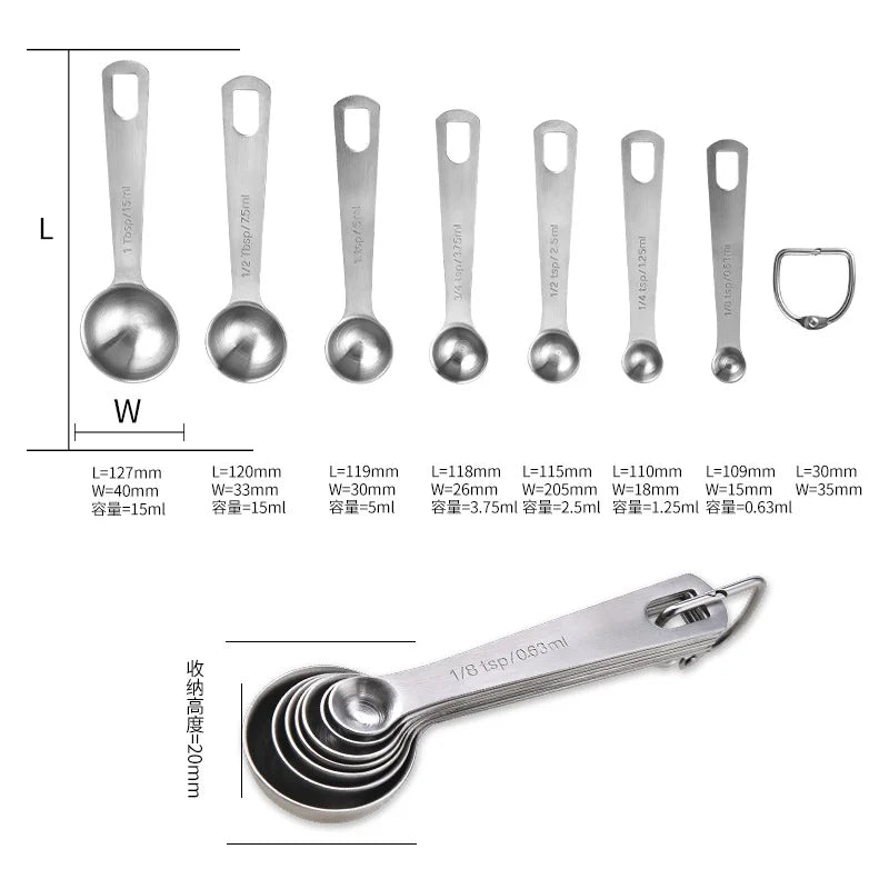 Kitchen Stainless Steel Measuring Cup Bakeware Measuring Spoon
