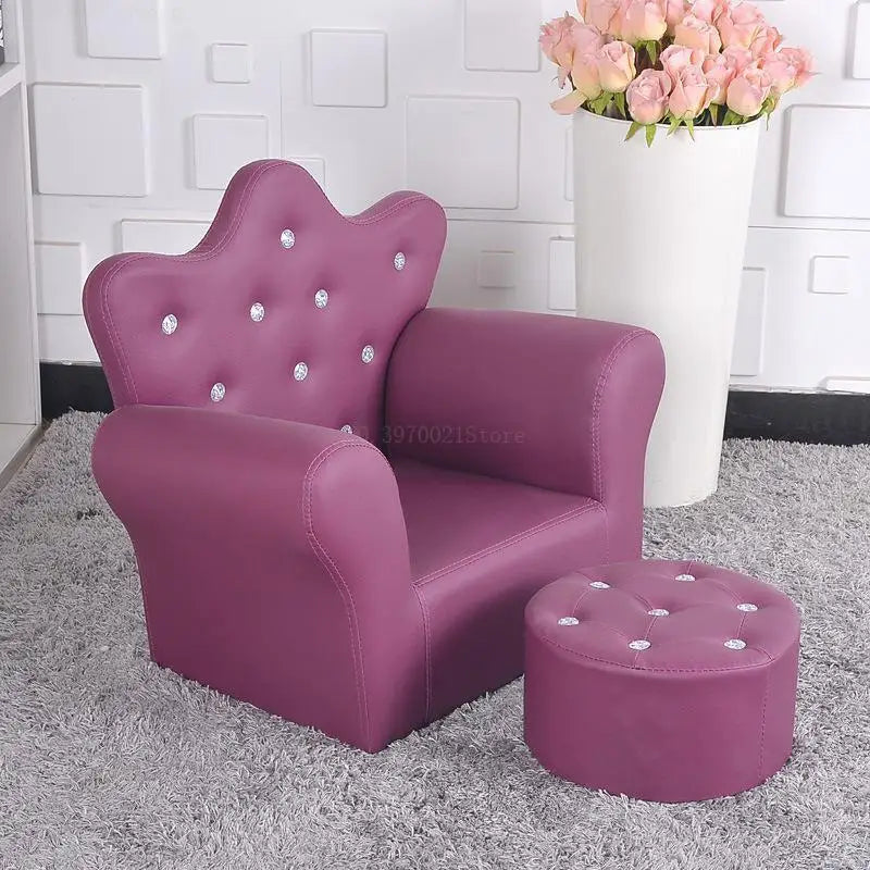 Korean Children's Furniture Chair Quality Crown Combination Sofa