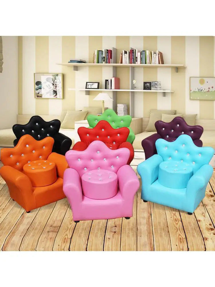 Korean Children's Furniture Chair Quality Crown Combination Sofa
