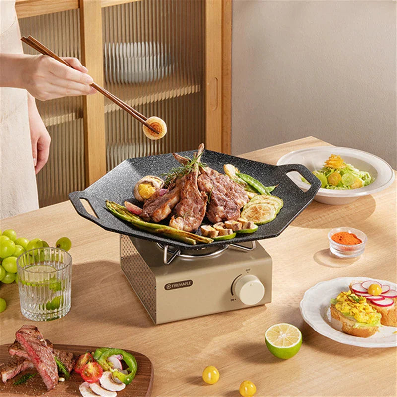Korean Non-Stick Outdoor BBQ Skillet Cast Iron Frying