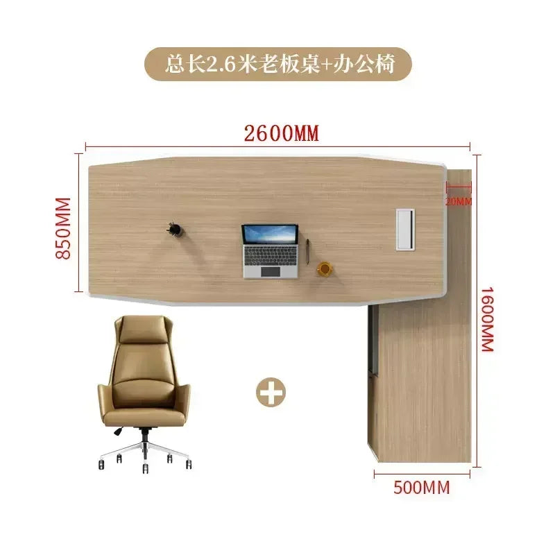L Shaped Executive Boss Office Desk Reception Corner