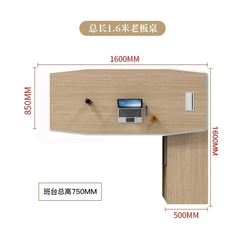 L Shaped Executive Boss Office Desk Reception Corner
