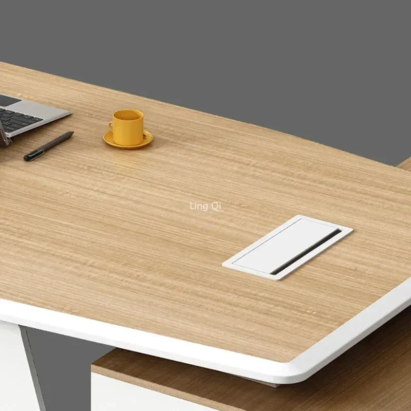 L Shaped Executive Boss Office Desk Reception Corner