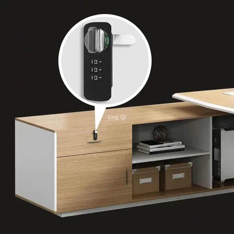 L Shaped Executive Boss Office Desk Reception Corner