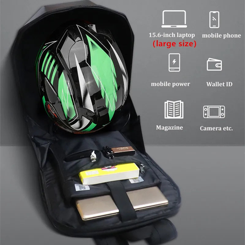 LED Backpack Hard Shell LED Display Motorcycle Cycling