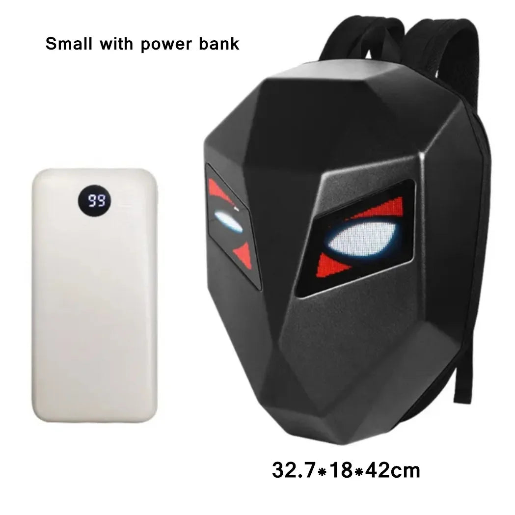 LED Backpack Hard Shell LED Display Motorcycle Cycling
