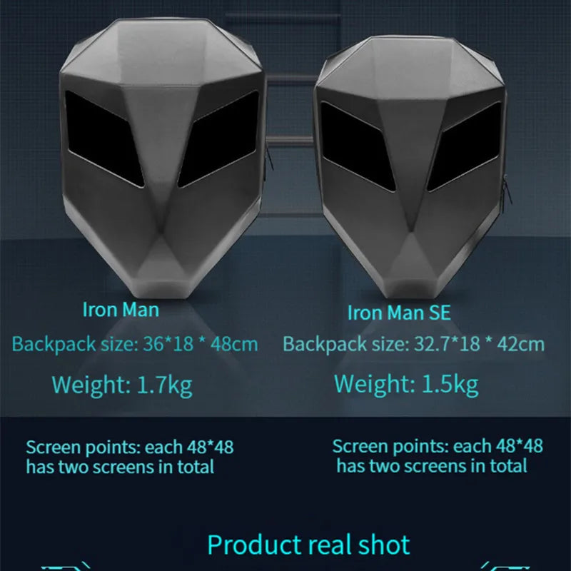 LED Backpack Hard Shell LED Display Motorcycle Cycling