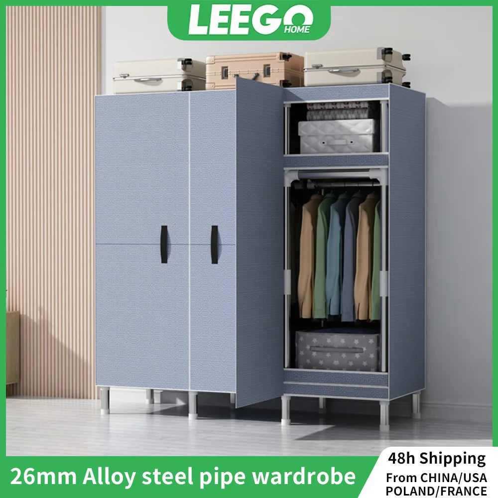 LEEGOHOME Wardrobes Large Capacity KT Board Wardrobe Bedroom