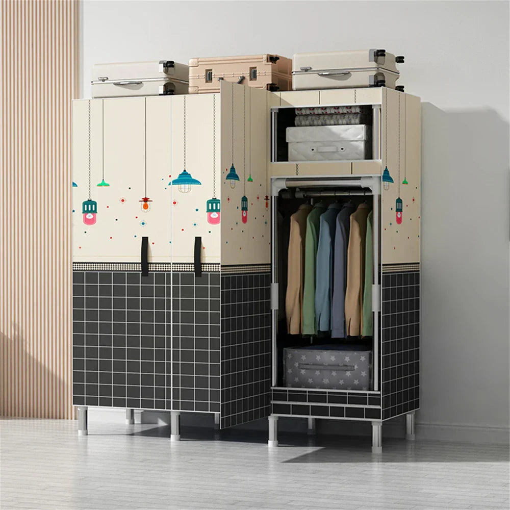 LEEGOHOME Wardrobes Large Capacity KT Board Wardrobe Bedroom