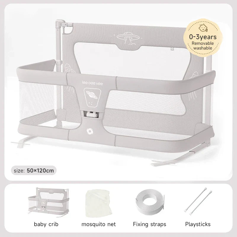 LEEOEEEVEE Simple Lightweight Baby Cot Dual-use Comfortable Toddler