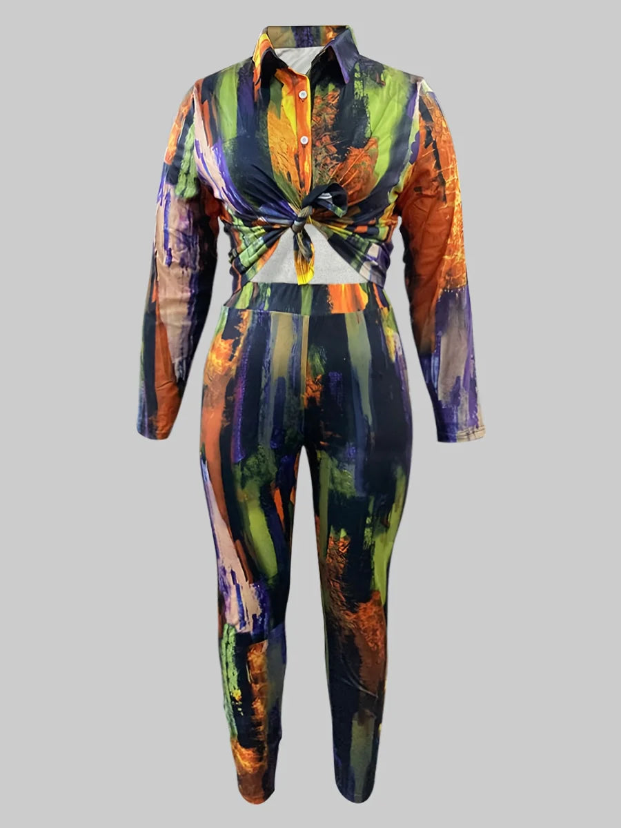 LW Plus Size Tie Dye Regular Fit Pants