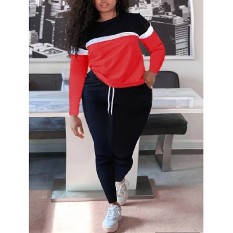 LW Plus Size Two Piece Letter Print tracksuit